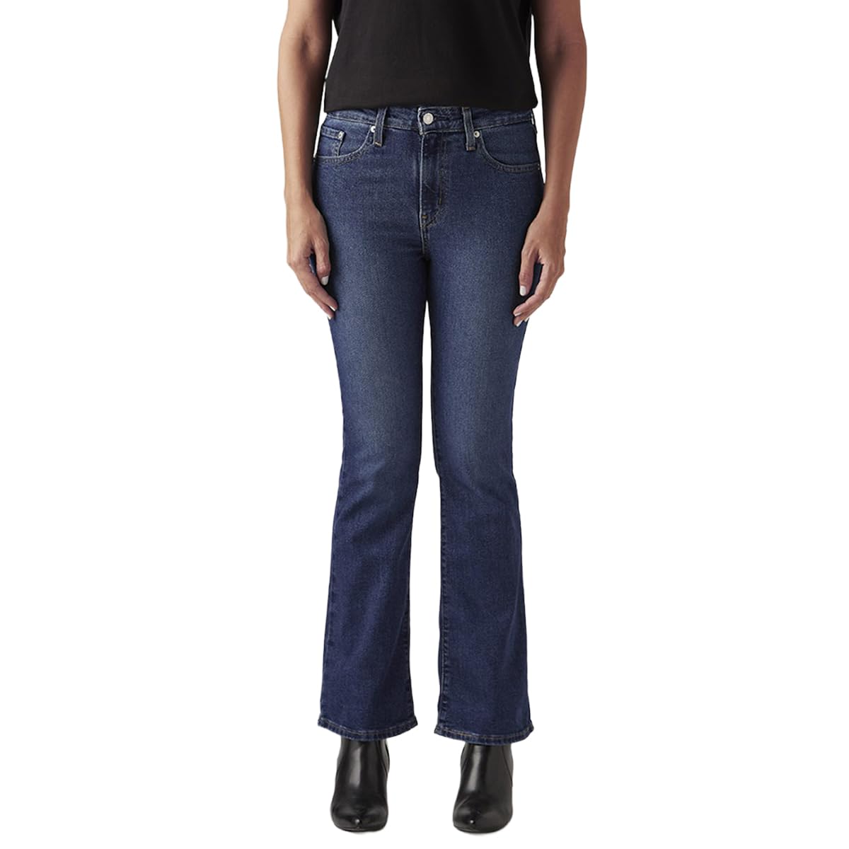 levi's Women's 725 Dark Indigo Flared Fit High-Rise Jeans-picture-40