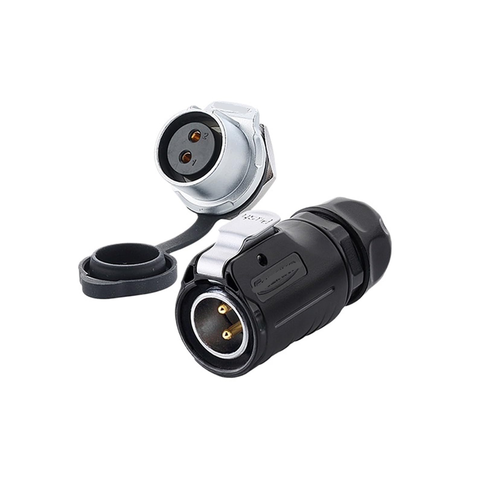 Conector rápido LP20 impermeable de 2 núcleos con enchufe de aviación
