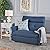 GDFStudio Hana Plush Cushion Tufted Back Loveseat Recliner (Fabric/Navy Blue). from GDFStudio