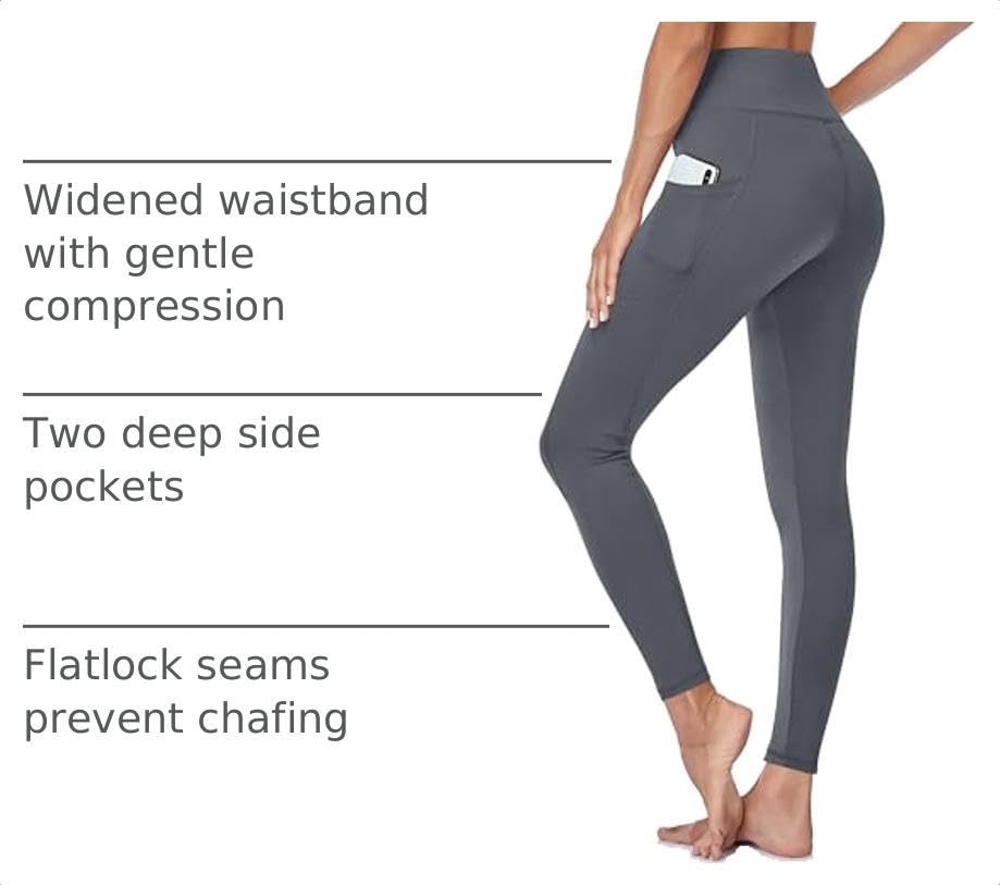 Image of GAYHAY High Waisted Leggings with Pockets for Women - Buttery Soft Yoga Pants for Gym Workout, Athletic Running