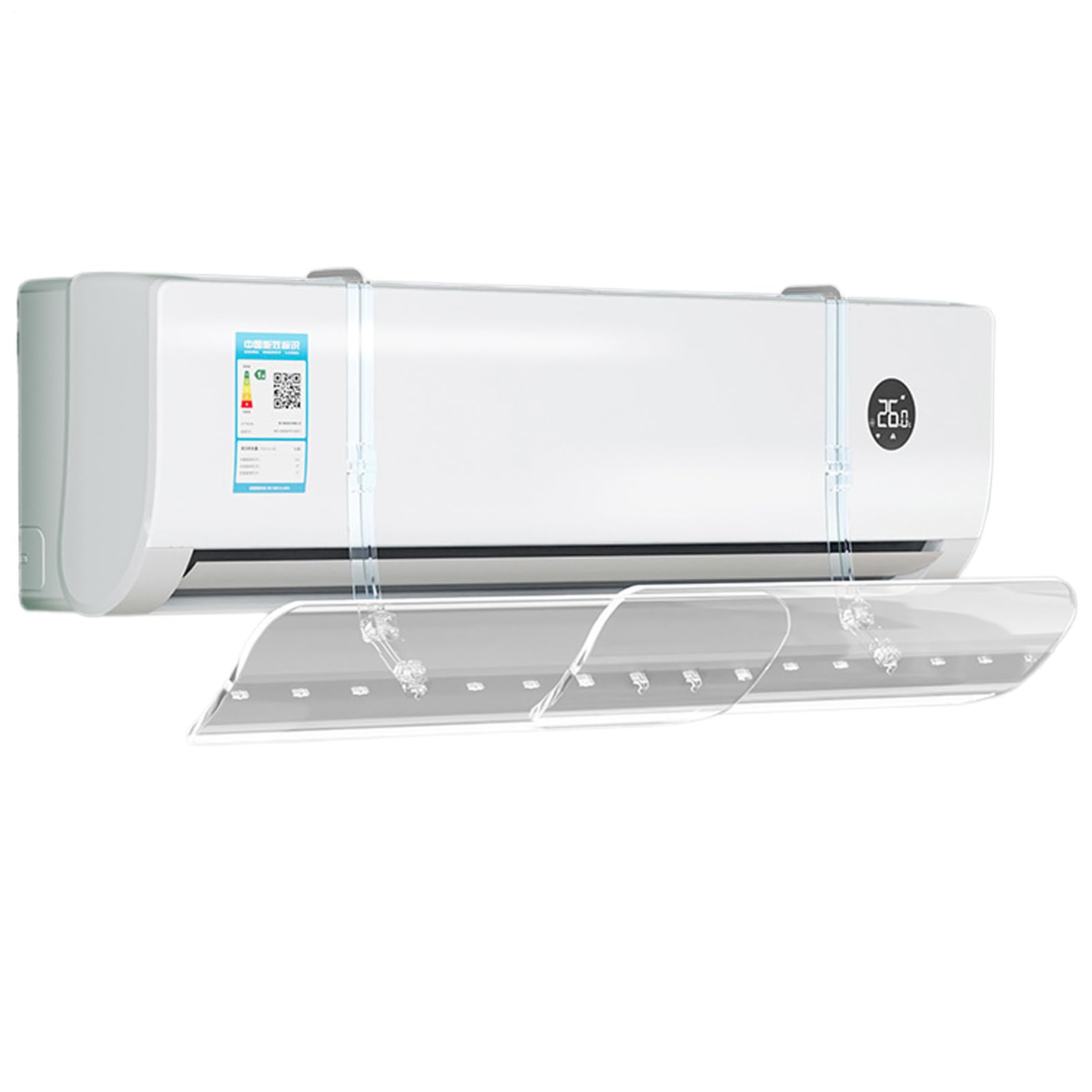 Déflecteur d'air transparent réglable avec volet orientable pour split - 8