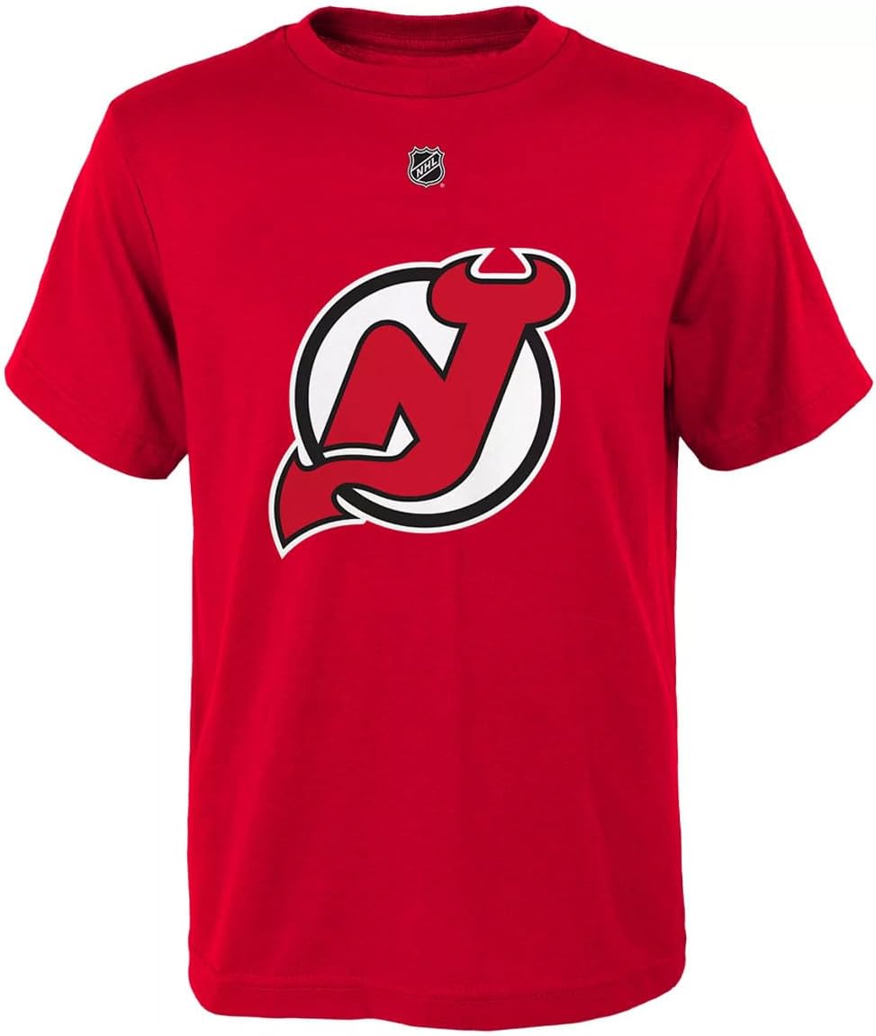 Outerstuff Jack Hughes New Jersey Devils #86 Youth Boys Player Name & Number T-Shirt image 4