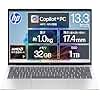 HP ノートパソコン OmniBook 7 Aero 13-bg 13.3インチ 軽量1.0㎏ IPSディスプレイ AMD Ryzen AI 7 350 32GBメモリ 1TB SSD Windows11 Home グレイシャーシルバー Copilotキー搭載 AIPC NPU 50 TOPS (型番:BF8H6PA-AAAA)