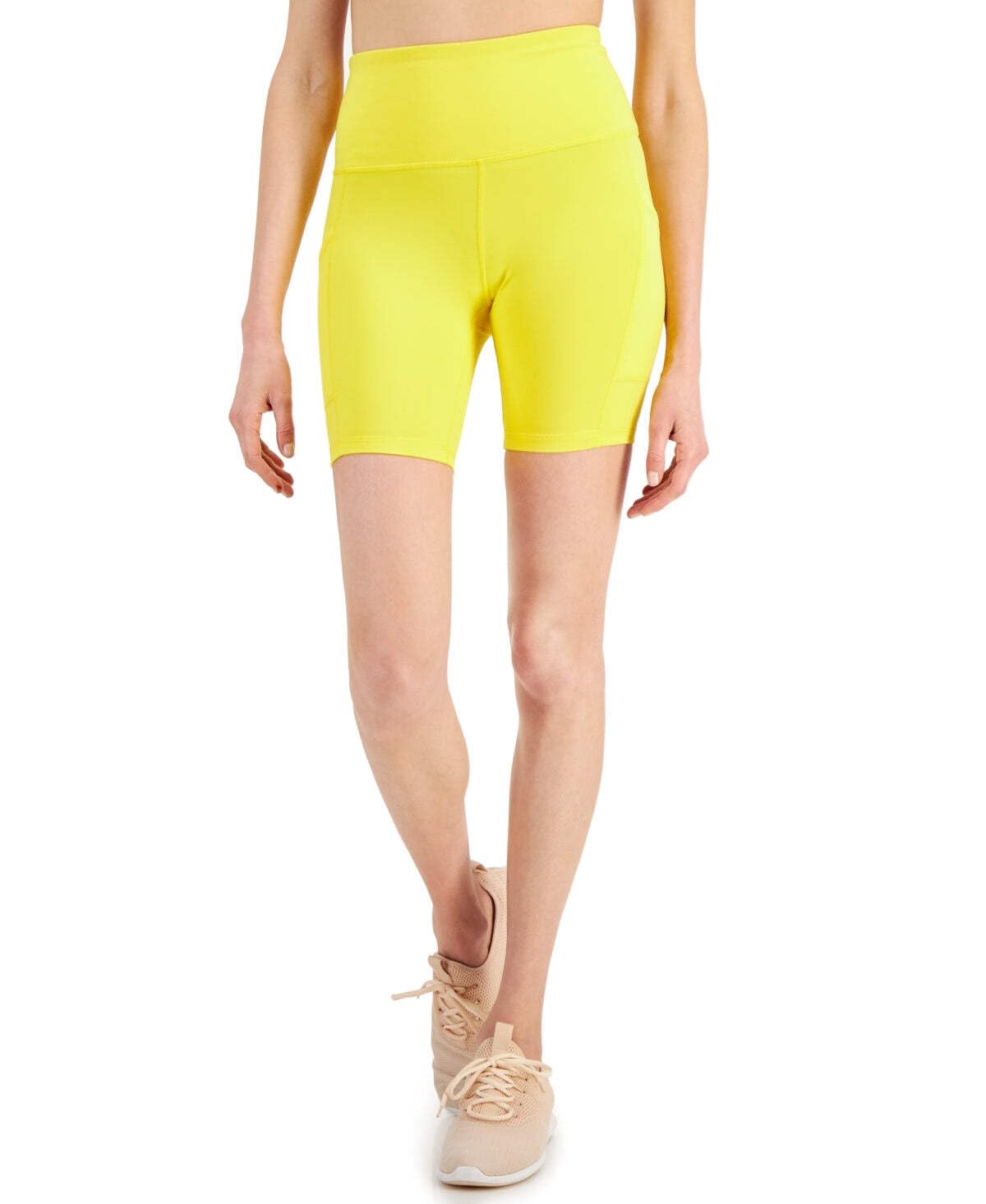 ID Ideology Women's Compression 7 Bike Shorts Yellow Size X-Large