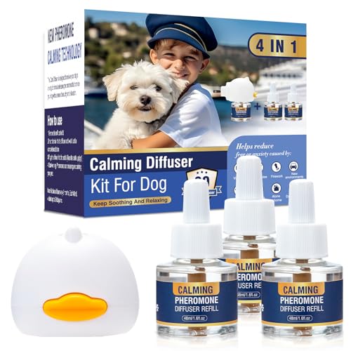LKBHGF Anxiety Relief Reduce Barking Aggression Fighting Dog Pheromone Calming Diffuser Stress Appeasing Pet Pheromones Diffuser to Calm Kit