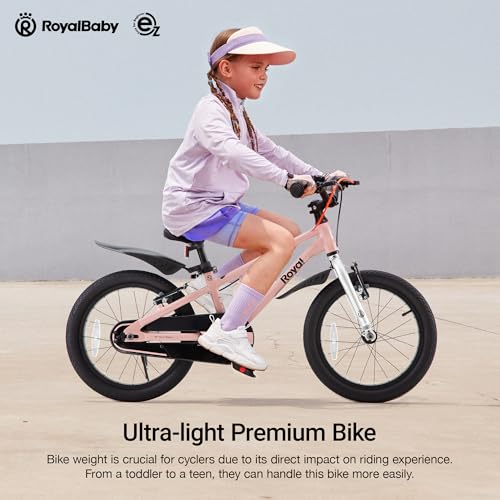 Image of RoyalBaby EZ-Pro Kids Bike, Lightweight Aluminum 2-in-1 Balance to Pedal Bike with One-Key Switch, 14 16 18 20 Inch for Age 3-10 Years