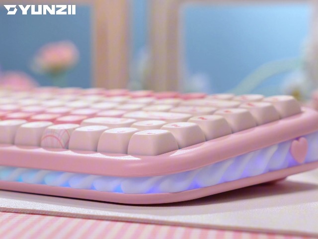 Amazon.com: YUNZII C75 Cute 75% Wireless Mechanical Keyboard (Pink