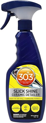 303 Products (30265 Slick Shine Ceramic Detailer – Revestimiento de cerámica con infusión de SiO2 y Carnauba – Spray de cerámica de alta calidad –