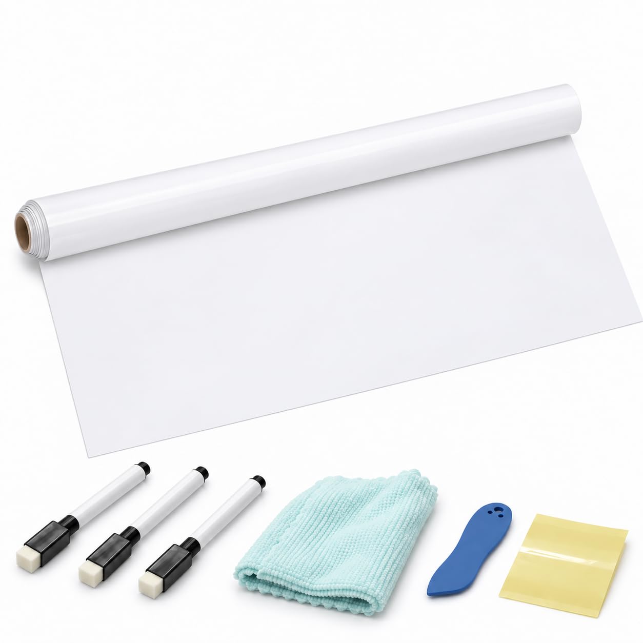 Tangdira Static Cling Whiteboard Paper Roll 45cm × 10m, Dry Erase Film Kit