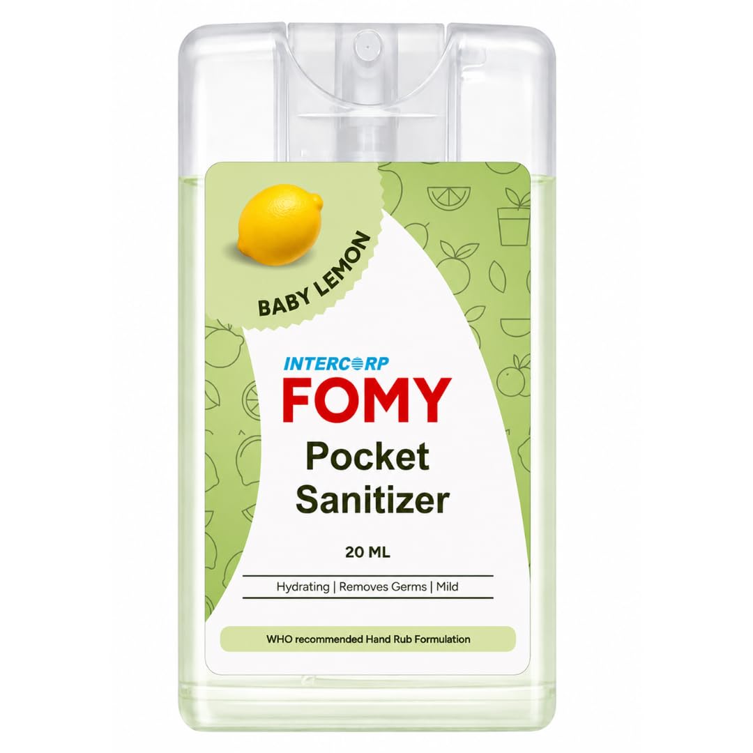 Pocket Sanitizer Spray 20 ml | Hand & Surface Disinfectant | Gentle & Effective Germ Protection (20 ml, Lemon)-image-11
