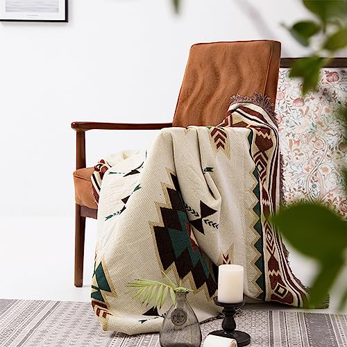 Hopstar Aztec Throw Blanket Navajo Indian Blankets And Throws Boho Western Decor Couch Cover Blanket For Bed Sofa Living Room Beach Travel 51"X63" #TOP7