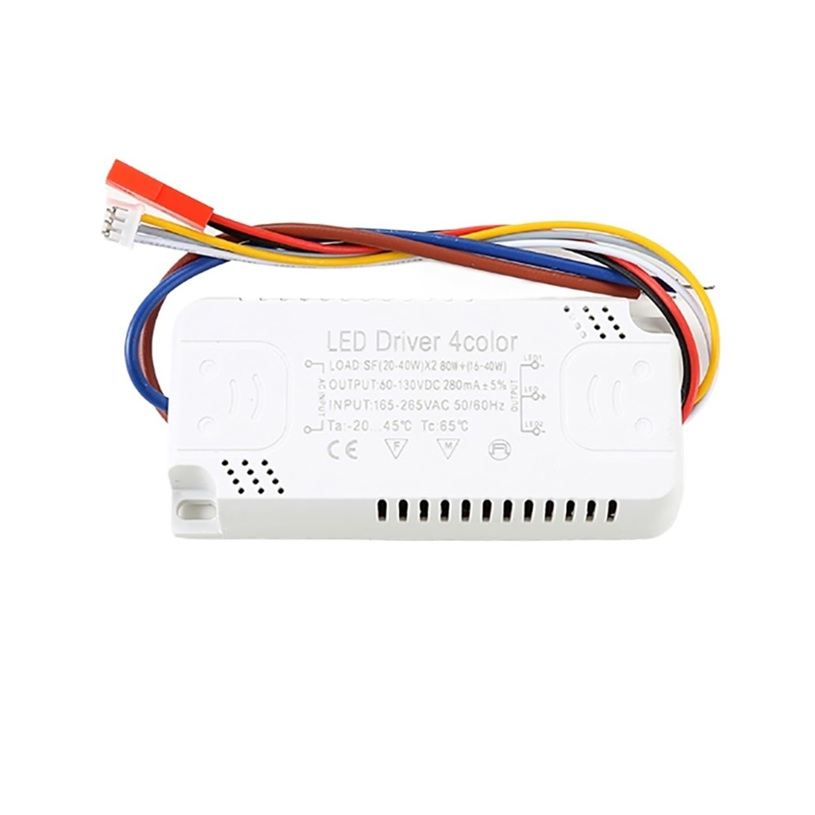 FCARUMIQP LED Driver Current 220mA 20-40W/40-60W Light Ceiling Power Supply 3 Color 3Pin Double Output Lighting AC175-265V-4((20-40W)-3)