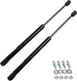 YSIL 15 Inch 45Lb Gas Struts Shock Lift Supports Gas Prop Spring Struts for Cars Pickup Truck Cap Camper Shell Rear Window RV Door Strut Leer Topper Canopy Toolbox Cabinet Floor Hatch Pack of 2