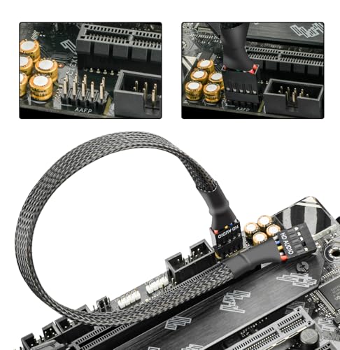 Cable Extensor de Audio HD 9 Pin 30cm Hembra a Hembra miniatura 2