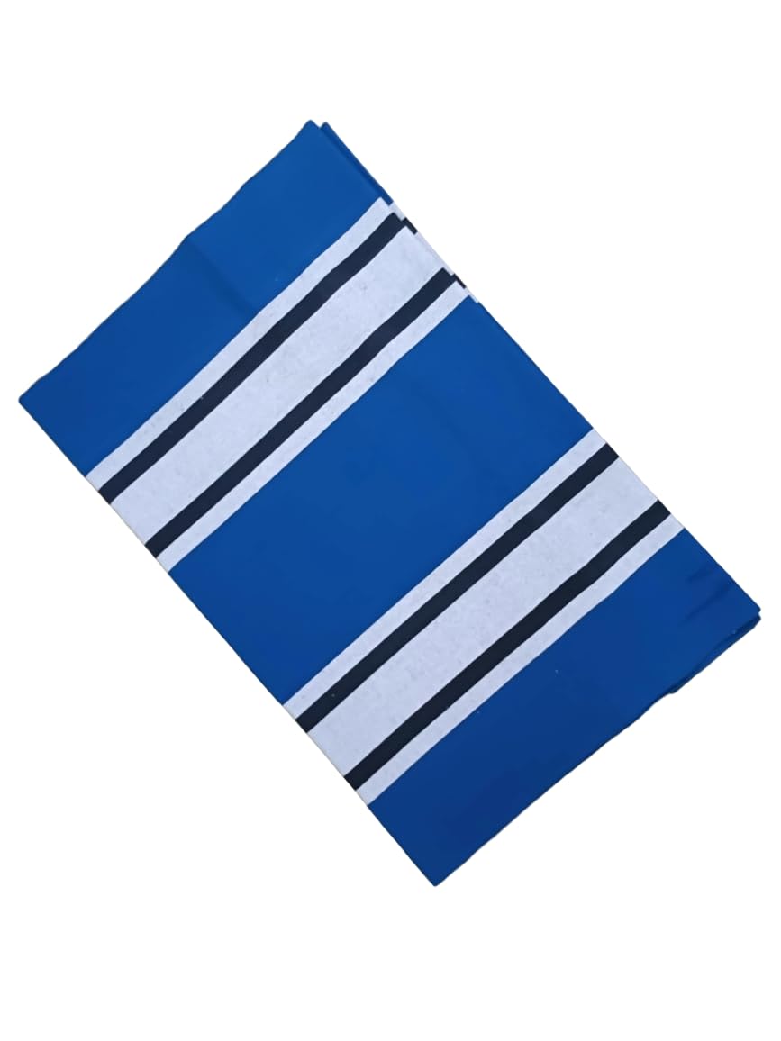 Pre-Stitched Easy Chair Cover, Royal Blue with White Stripes, 114 cm x 46 cm