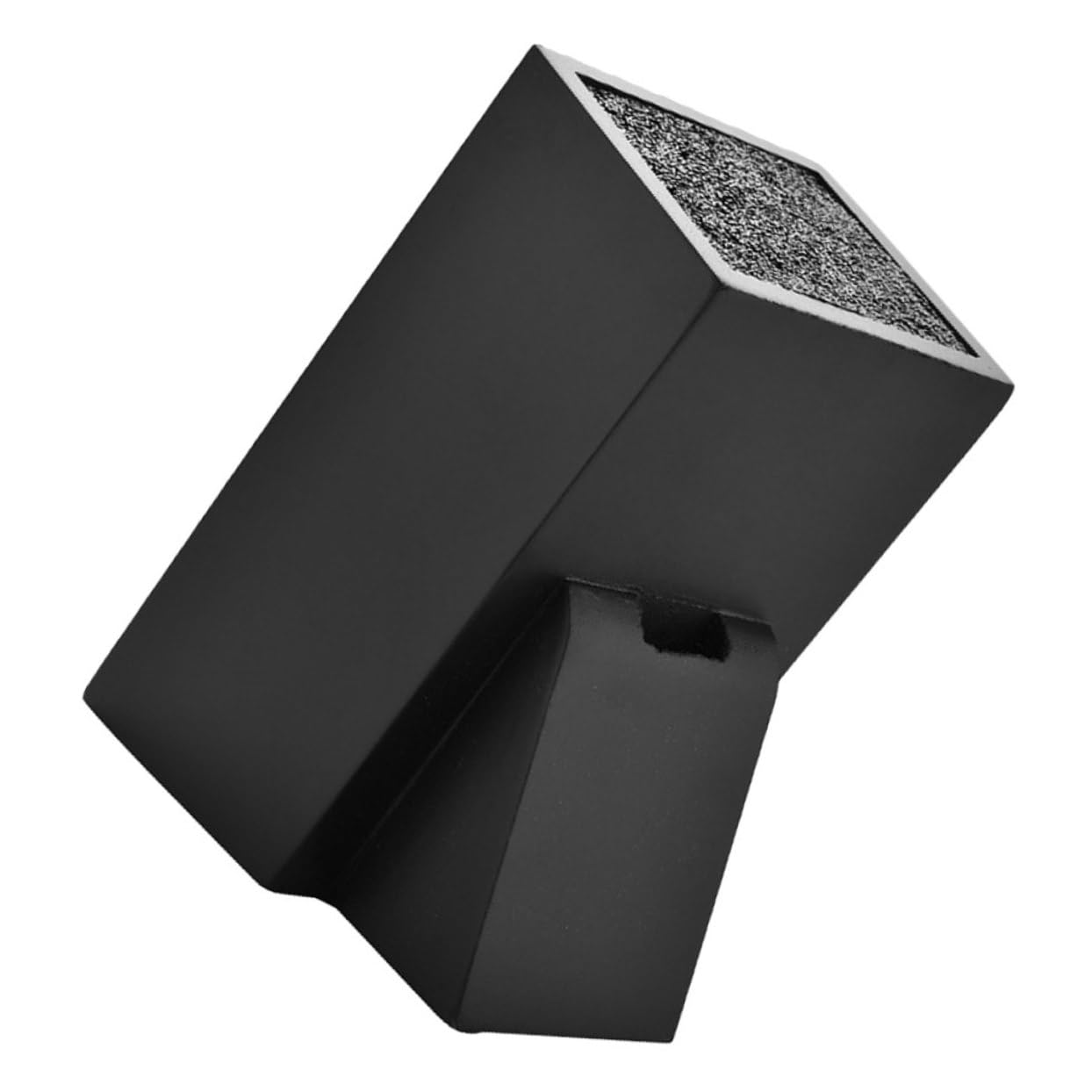 MUCKLILY 1Pc Detachable Kitchen Knife Storage Holder Creative Scissors Rack Black Countertop Organizer for Home Restaurant and Saving Design for Tidy Countertops