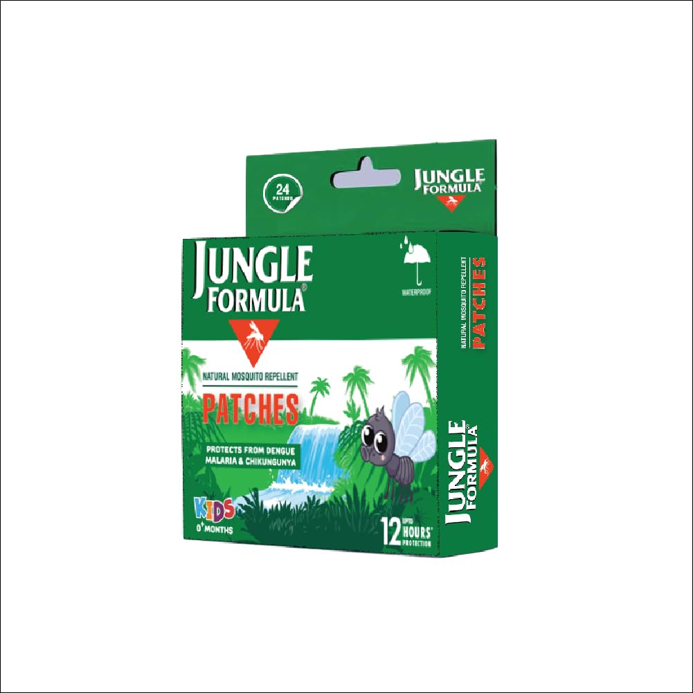 Jungle Formula Natural Repellent Mosquito Patches |12 Hours Protection I| Patches for Babies | Waterproof Patches I For Indoor & Outdoor | Safe for New Borns | 24 Patches (B0DBDCW2GP) Amazon Price History, Amazon Price Tracker