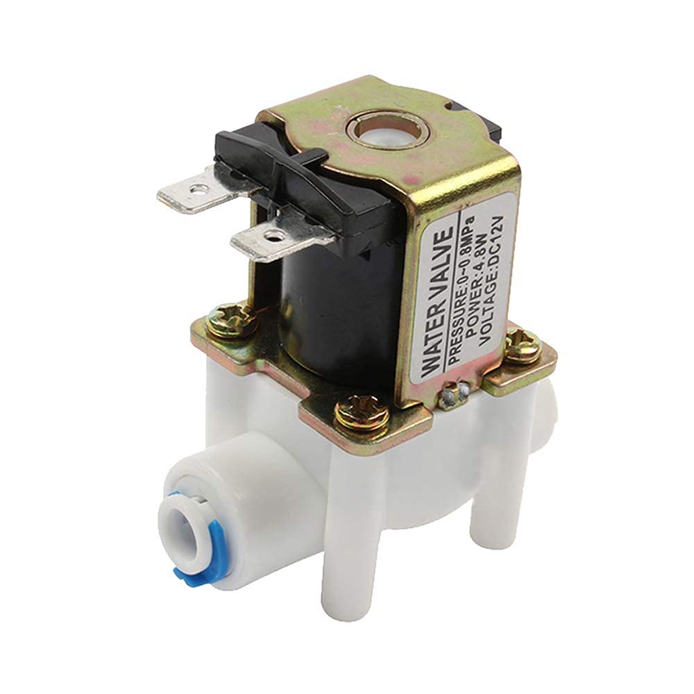 Solenoide Eléctrico Magnético, 1pc DC12V 1/4 Pulg Normalmente Cerrada Valvula Solenoide Electrica Valvula Purificadora Magnetica Con Conexion Rapida Solenoide Valvula Higoodz Industrial
