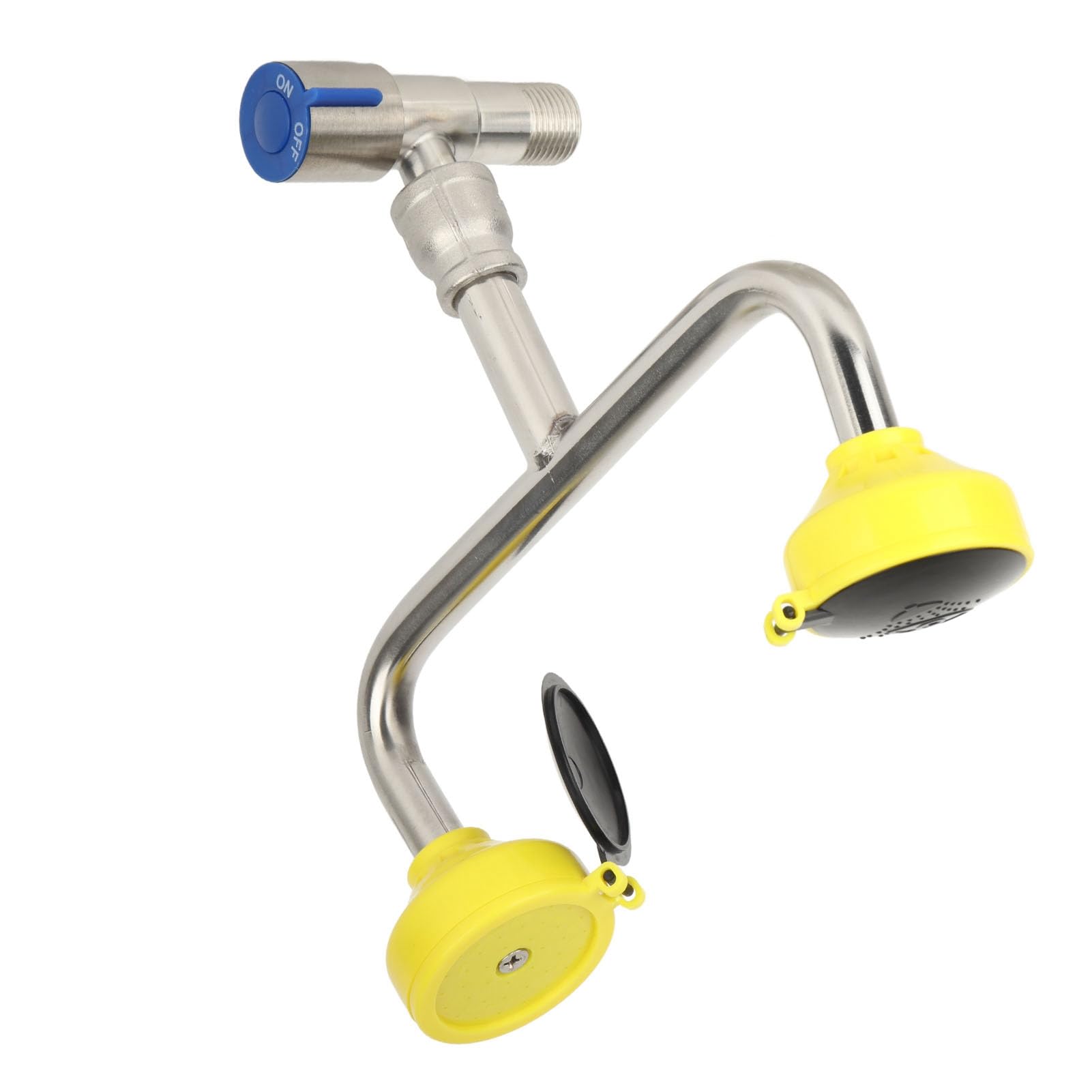 Faucet Mounted Eyewash Station, Stainless Steel Eyewash Station, Easy Install Eye Wash with Dust Cover, Continuous Eyewash Station, Wide Range of Applications