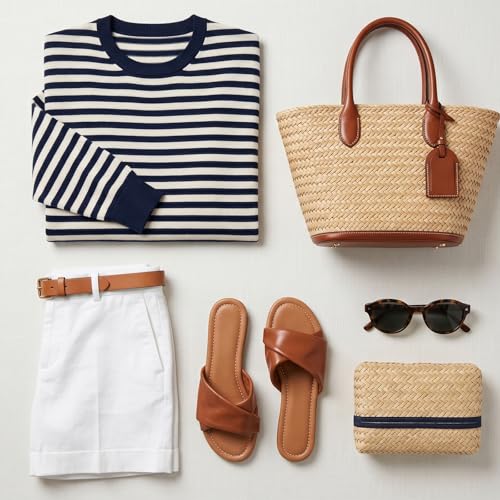 Image of Women's Flat Sandals Round Open Toe Comfortable Fashion Cute Ladies Slides Sandals Women Dressy Summer Flat Leather Casual Fashion Beach Shoes Size 6-11