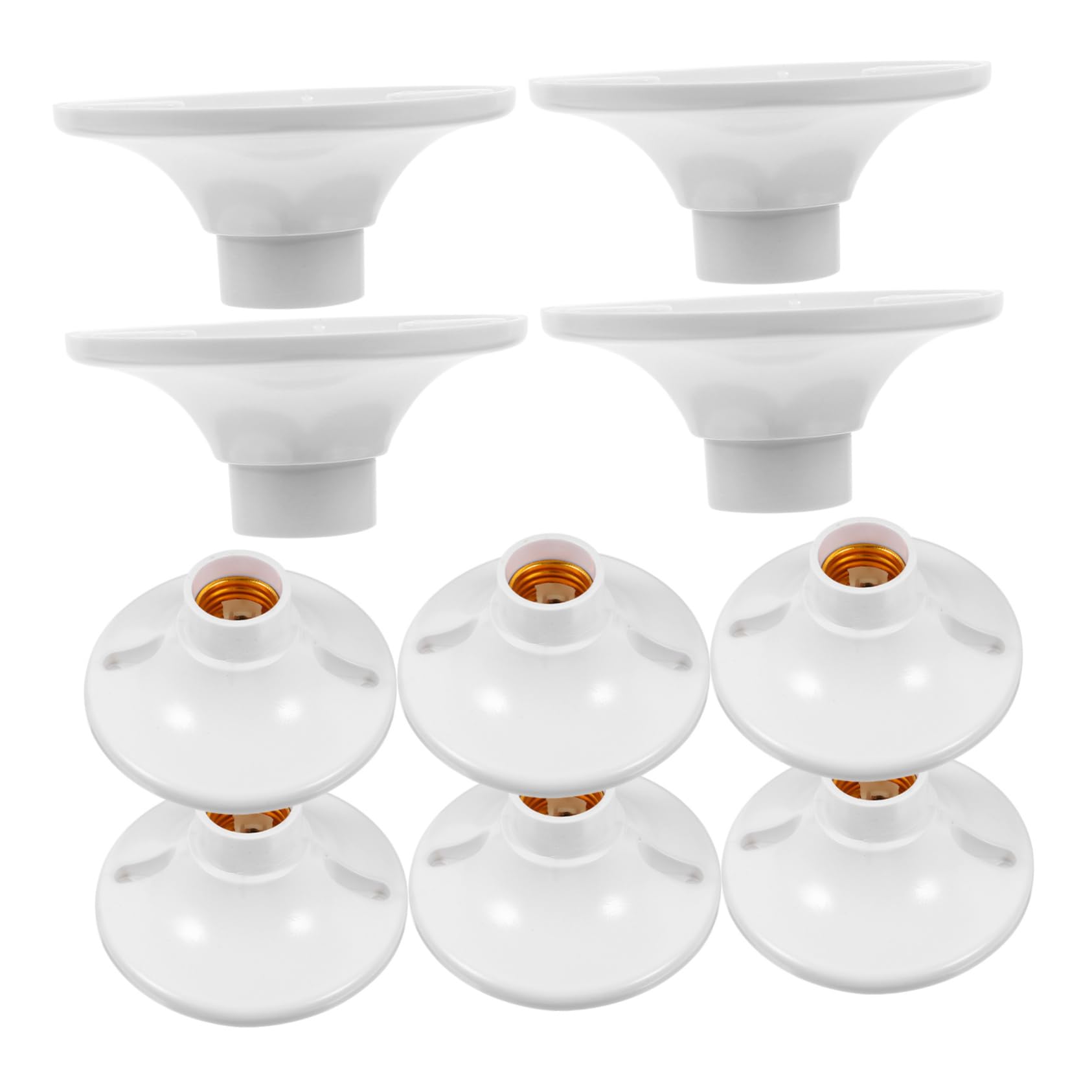 4 Ensembles Douille En Bakélite Decoration De Vis Douille De Lampe Plate Lampe Douille E Lampe Prise Douille E27 Support De Douille D'ampoule De Lampe Blanche 10 Pièces * 4