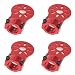 Shaluoman 4Pcs Red Aluminium Alloy Motor Mount Holder for 16mm Glass/Carbon Fiber Tube