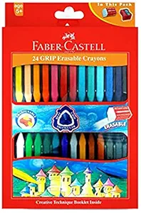 Grip Erasable Crayon Set - Pack of 24 (Assorted)