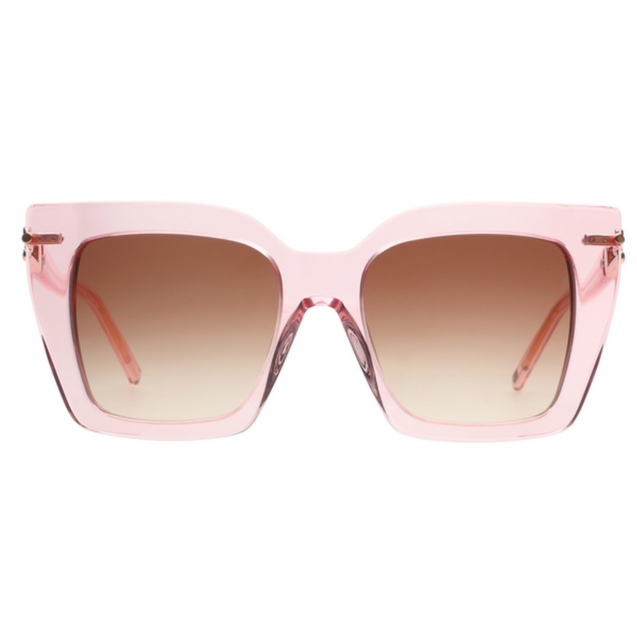 Fashion 100% UV Protection Smoke Brown Sunglasses For Women - TH 2632 C4 52 - S-image-21