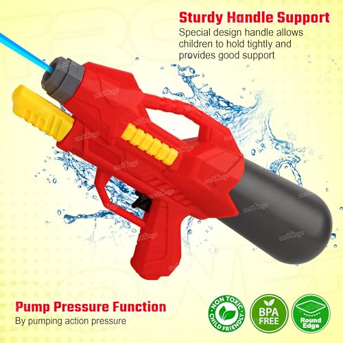 Image of Zest 4 Toyz Holi Pichkari Water Gun for Kids High Pressure Pump Action Water Gun with Holi Combo 100 Balloons and 1 Pkt Holi Color for Holi Summer Outdoor Fun for Boys and Girls- Assorted