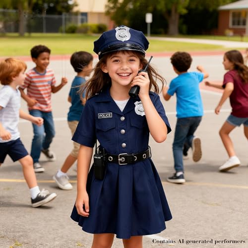 Disfraz de policía para niñas 11-12 años miniatura 4