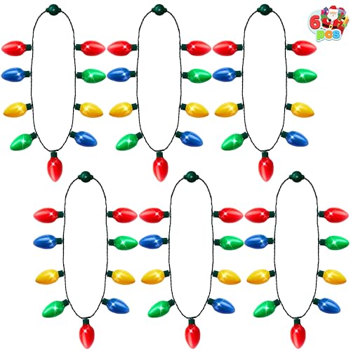 JOYIN 6 Pack colar com lâmpada de luzes LED de Natal, acessórios de Natal para festas, ofertas de Natal