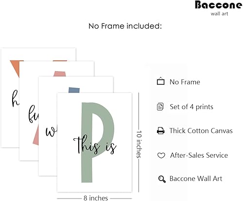 Miniatura 2 de Baccone Arte de pared para sala de juegos para niños, decoración de pared para sala de juegos, impresiones en lienzo para habitación de niños,