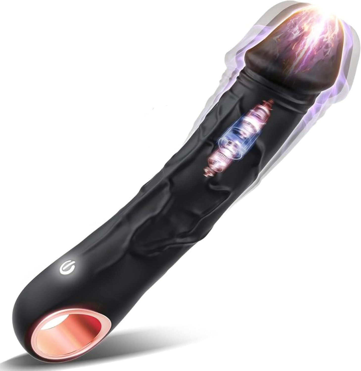Vibratorix donna realistici nero 18cm × 3,6cm Vibtatore per donne elegante e potente con 10 modalità FOPS D54