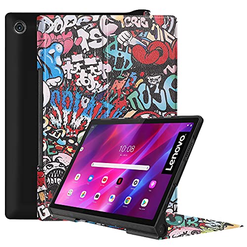 Lobwerk Funda para Tablet Lenovo Yoga Tab 11 YT-J706F 2021 de 11 Pulgadas, Funda Fina con función Atril y función de Encendido y Apagado automático