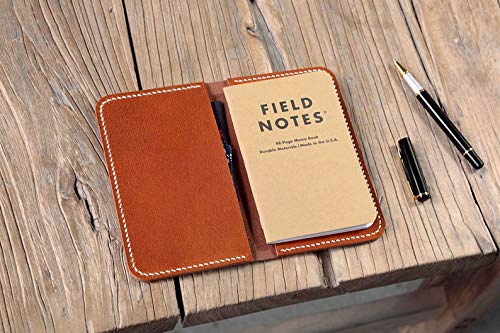 Brown Black vegetable tanned leather cover for field notes notebook field notes leather wallet holder case cover FA614S2