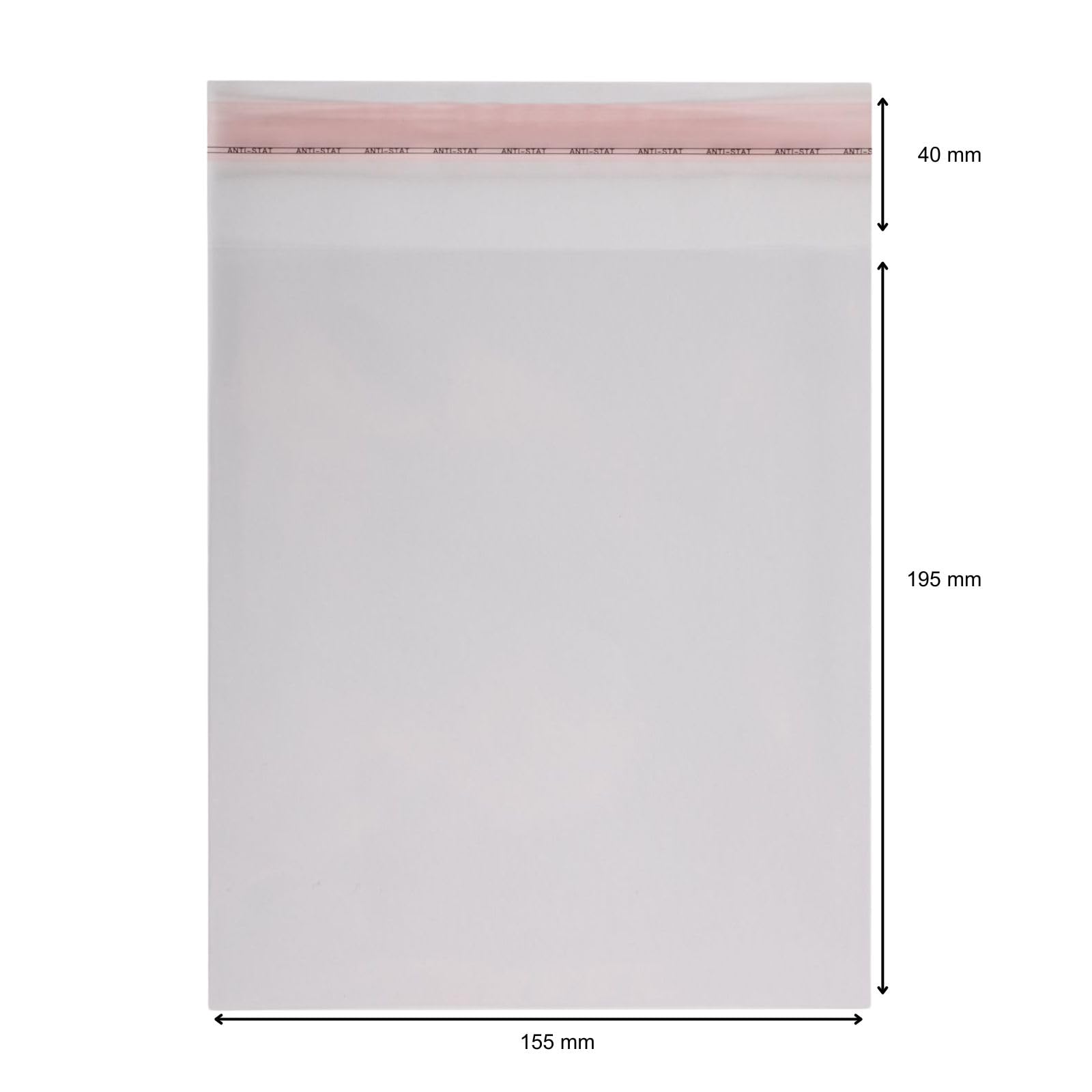 2000 St. Schutzhüllen hoch transparent für DVD transparent Hart-PVC Boxen kristallklar für Format 140 x 190 x 10 mm