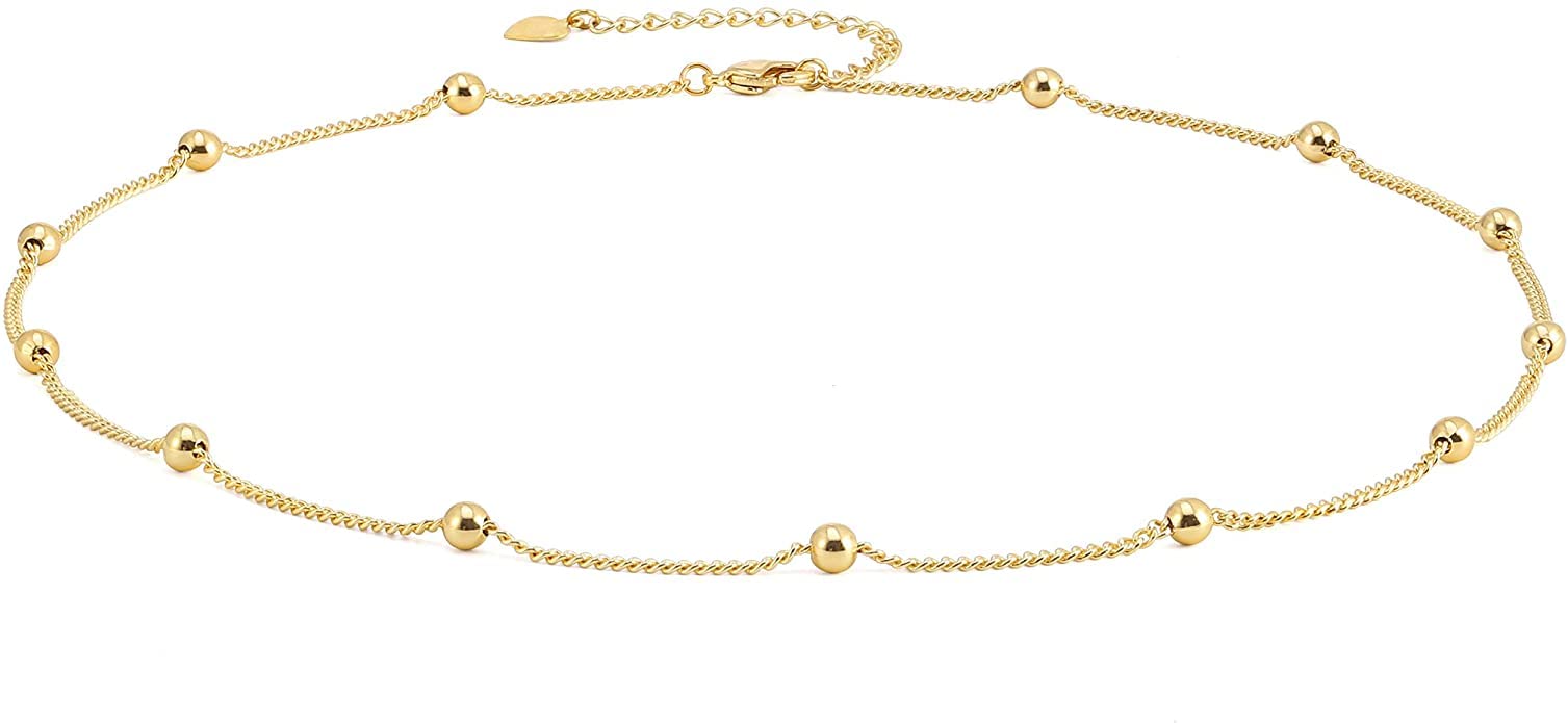 FISSEN JEWELRYGold Chain Bracelets for Women 14K Gold Plated Dainty Chain Bracelet for Women Girls
