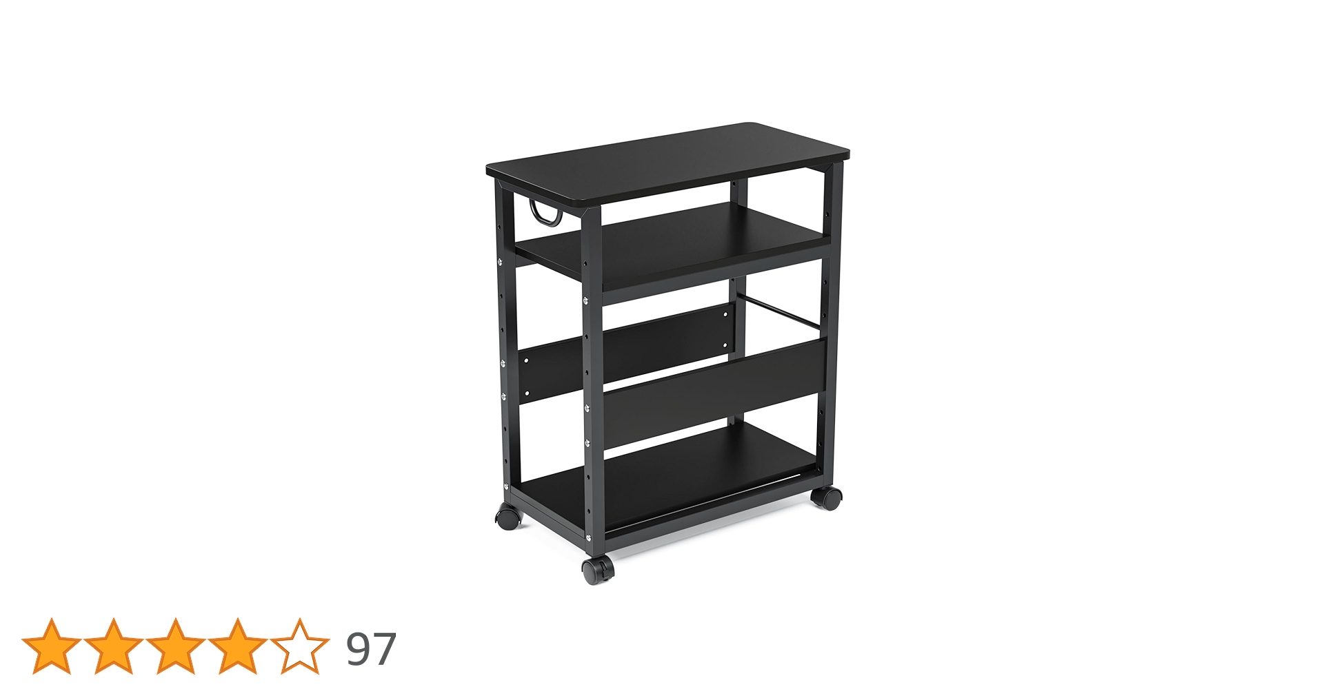 Amazon | DEWEL パソコンデスク ワゴン 3段 木製 pcワゴン