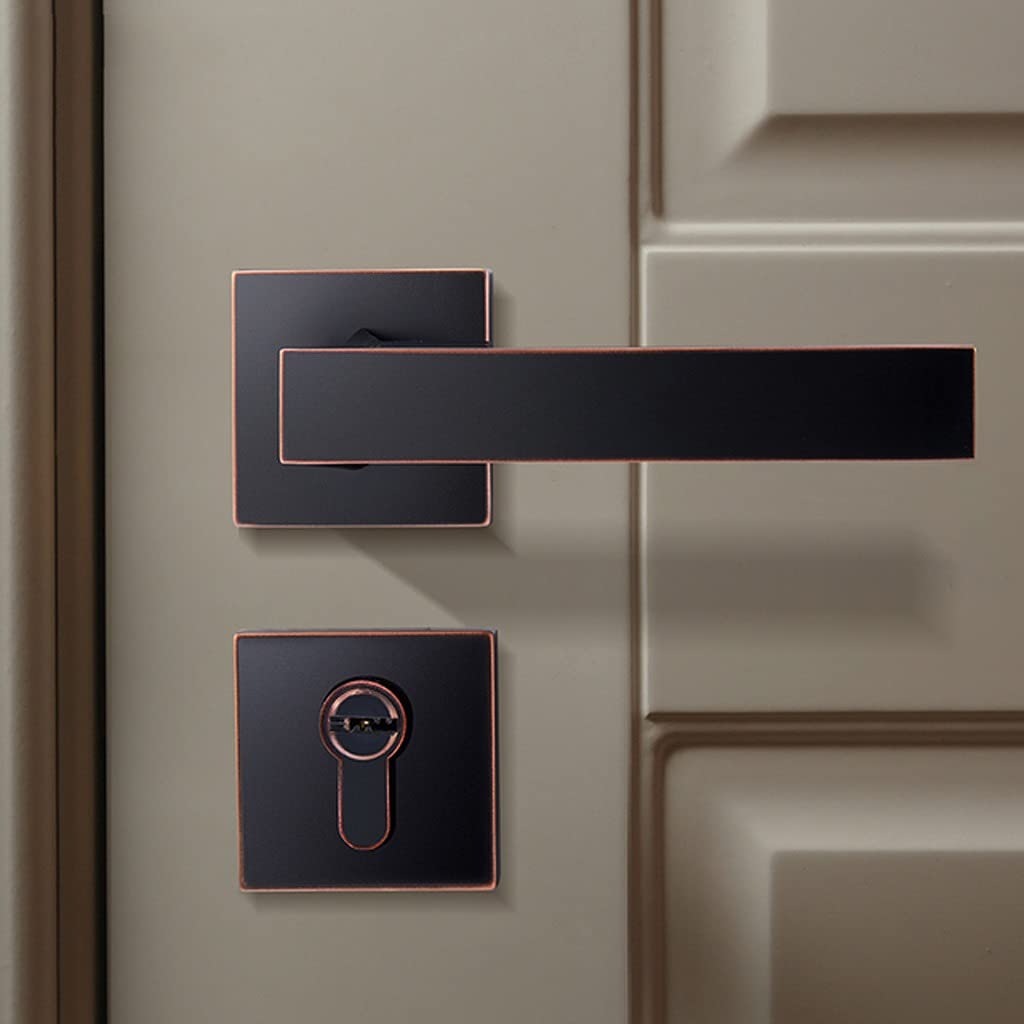 Poignée de porte noire haut de gamme en quincaillerie fine pour porte de maison exigeante