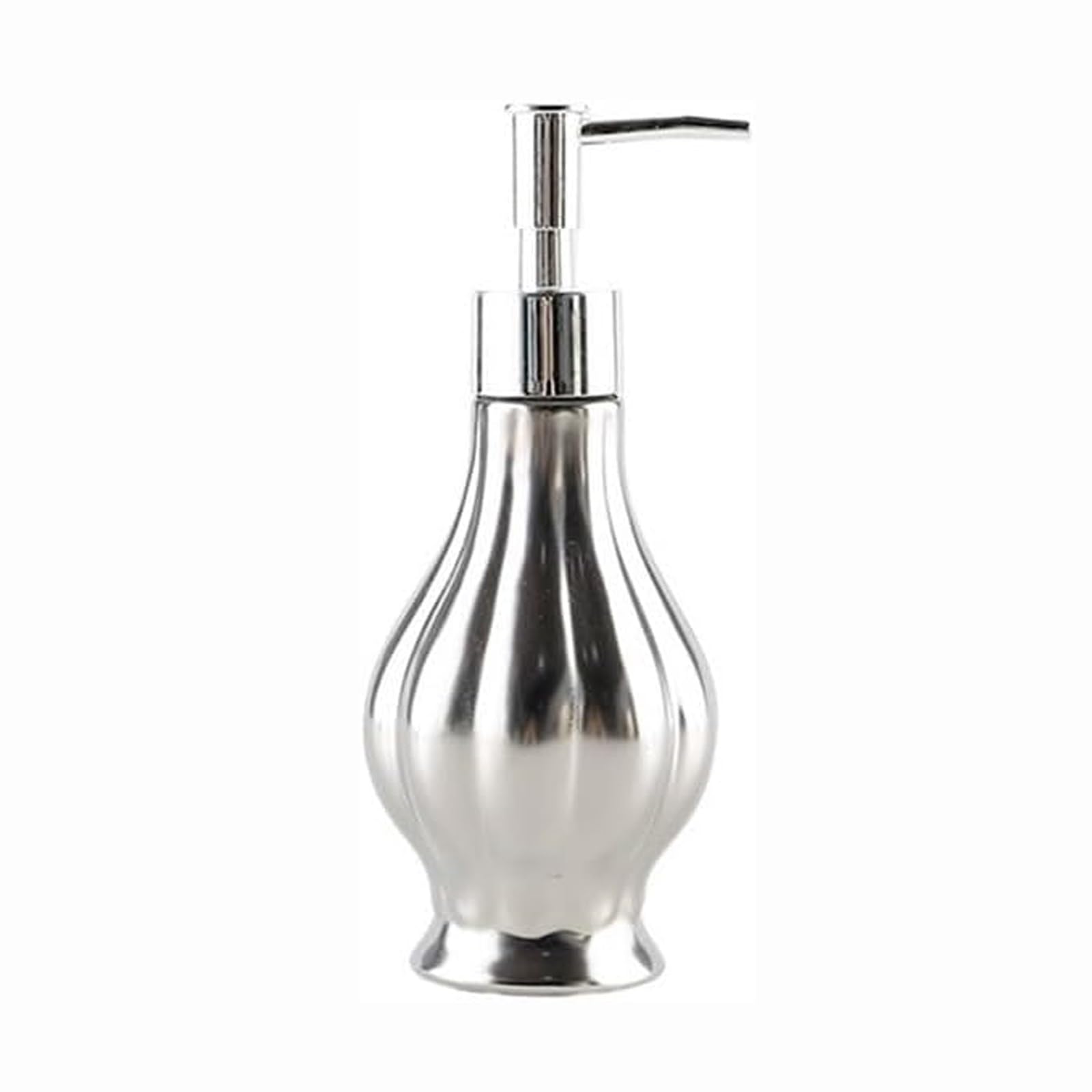 Kxaoxgrc C Glass Soap Lotion Dispenser Set, Erami Hand Soap Dispenser Silver Electroplated Kitchen Bathroom(C)