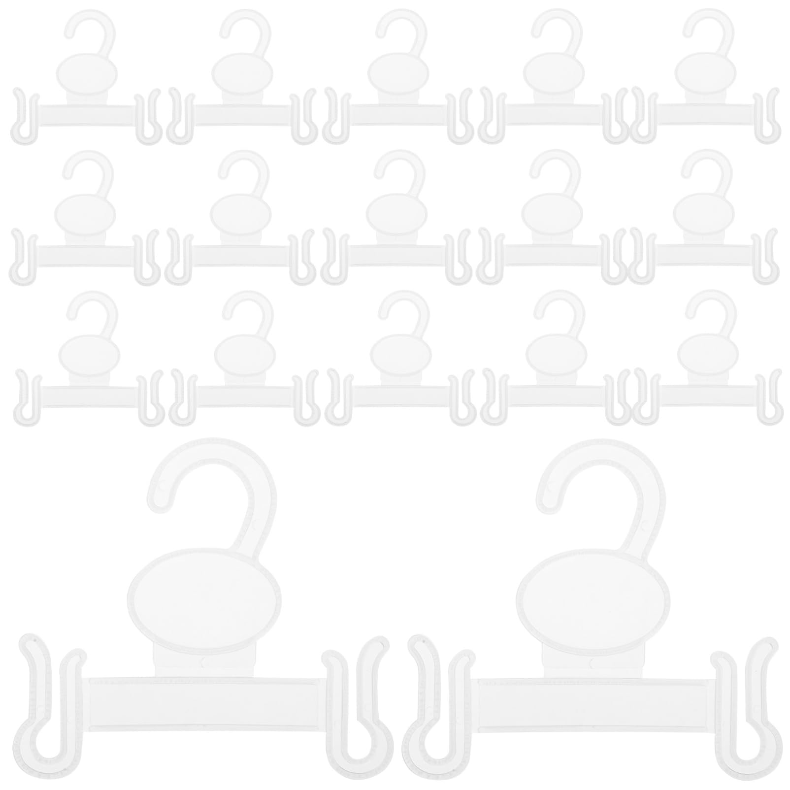 MUCKLILY 100pcs Plastic Shoe Drying Hooks for Retail Display Space-Saving Sandal and -Flop Hangers Shoe Rack Organizers for Closets and Stores