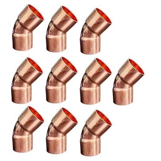 EZ-FLUID 45 Degree Copper Elbow Fitting
