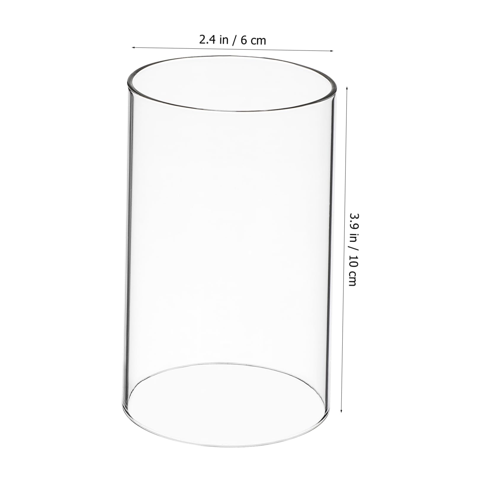Abat-Jour pour Bougies Domestiques en Verre, Lot de 3 Cylindres
