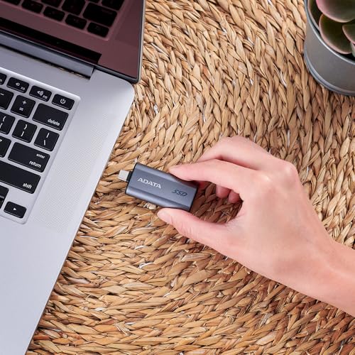 Image of ADATA SC750 500GB - Up to 1000 MB /s- HighSpeed USB 3.2 Gen 2 USB-C External Portable SSD Black Titanium (SC750-500G-CCBK)