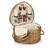 Picnic Time 'Heart' Willow Picnic Basket with Deluxe Service for Two