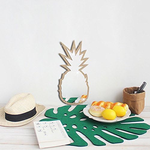 3D Wall Mirror Decal Stickers, Acrylic Cute Animal Cloud Mirror Wall Sticker for Children's Room Decoration (Different Size, Pineapple)