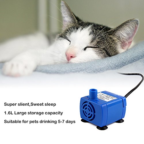 Fuente de Agua Automática para Mascotas 1.6L Azul miniatura 4