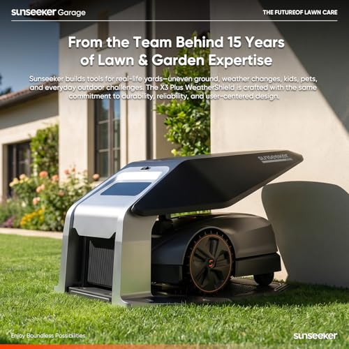 Image of Sunseeker X3 Plus Robot Lawn Mower Garage, All-Weather Protective Cover, UV & Rain Shelter for Charging Station, Durable PP, Easy Tool-Free Setup, No Signal Interference