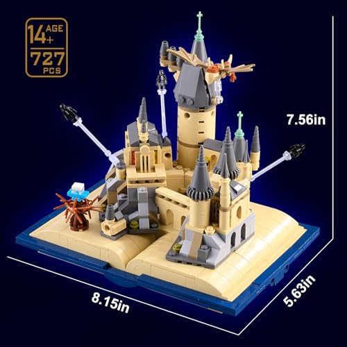Image of Vziimo Magic Castle Building Set, Education Architecture Building Blocks Kit, Collectible Castle Model Toys for Adults Teens Fans 14+ (564Pieces)