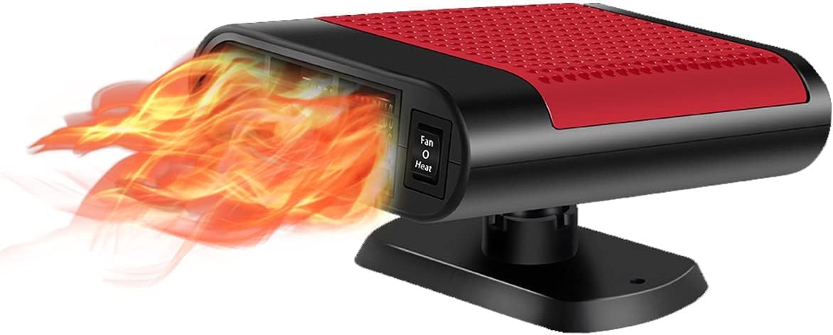 Portable Car Heater for All Cars, 2 in 1 Car Heater Auto Electronic Heater 12V 150W, 30S Fast Heating Defrost Defogger Windscreen Fan Car Space Windshield Demister